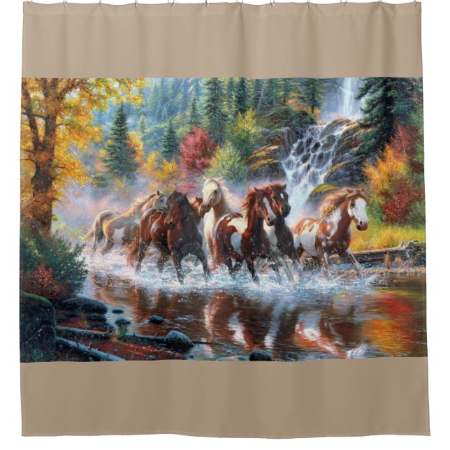 Wild Creek Run Duschvorhang (Vorderseite)
