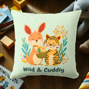 Wild & Cuddly Bunny & Tiger Kinderzimmer-Dekorat Kissen