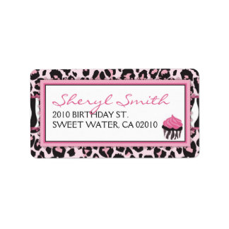 Wild Cupcake WP-Adressetikett Adressaufkleber