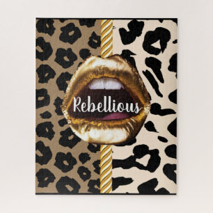Wild Custom Gold Lips Geschenk Décor Girl Niedlich