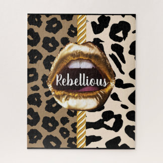 Wild Custom Gold Lips Geschenk Décor Girl Niedlich