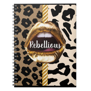 Wild Custom Gold Lips Geschenk Décor Girl Niedlich Notizblock