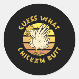Wild Custom Guess W Chicken Hintern Runder Aufkleber