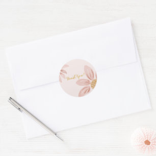 Wild Daisy Boho Vielen Dank Runder Aufkleber
