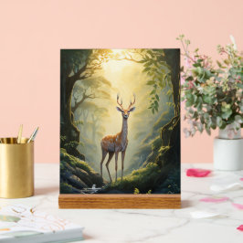 Wild Deer Forest Acrylic Wall Art Acrylschild