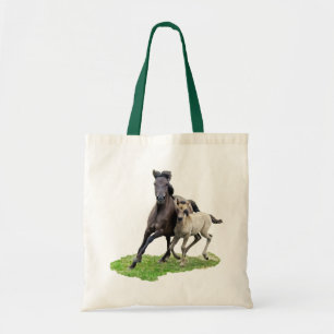 Wild Dulmen Horse Mare Niedlich Foal Gallop - Baum Tragetasche