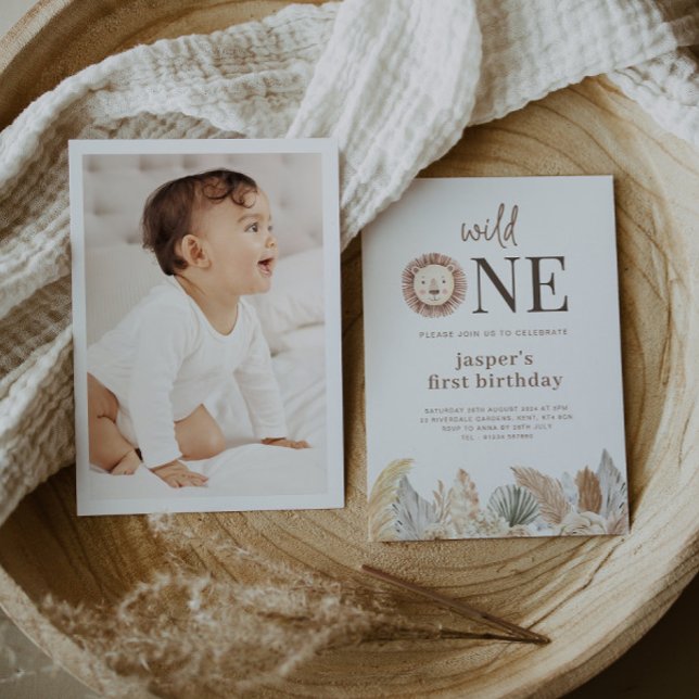 Wild ein neutrales Blätter Geburtstag Einladung Fo (Von Creator hochgeladen)