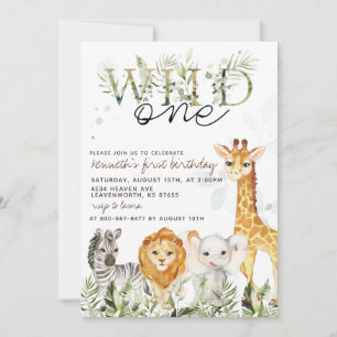 Wild ein Zoo Tier zum Geburtstag einladen Einladung