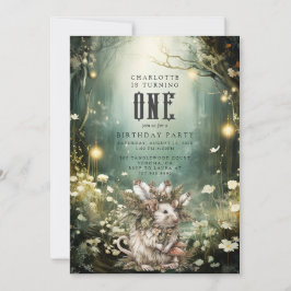 Wild eine verzauberte Waldmäuse 1. Geburtstag Einladung