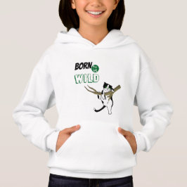 Wild einer, der Geboren Wildkatzenkletterbaum ist Hoodie