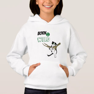 Wild einer, der Geboren Wildkatzenkletterbaum ist Hoodie