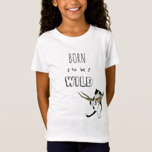 Wild einer, der Geboren Wildkatzenkletterbaum ist T-Shirt