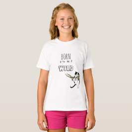 Wild einer, der Geboren Wildkatzenkletterbaum ist T-Shirt