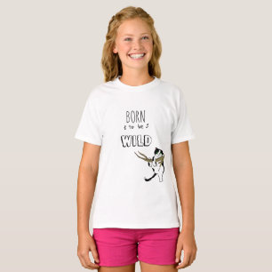 Wild einer, der Geboren Wildkatzenkletterbaum ist  T-Shirt