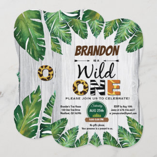 Wild Einladung zum Geburtstag. Junge Dschungel