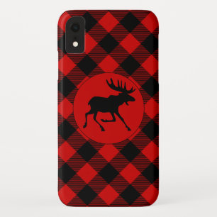 Wild Elch auf Red Buffalo Kariertes Muster Case-Mate iPhone Hülle