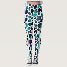 Wild Elegance Aquamarin, Lila und Schwarz