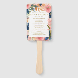 Wild Elegance | Blush & Gold Wedding Hand Fan Fächer