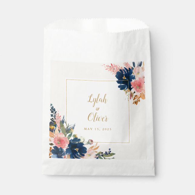 Wild Elegance | Hochzeitsmarsch und Hochzeit von G Geschenktütchen (Vorderseite)