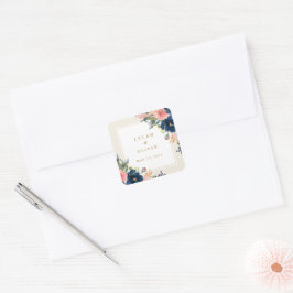 Wild Elegance | Hochzeitsmarsch und Hochzeit von G Quadratischer Aufkleber