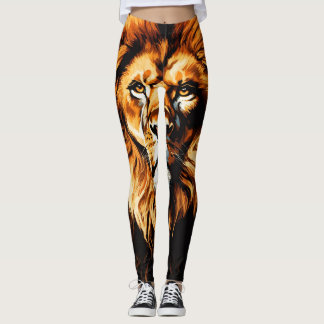 Wild Elegance: Lioness Printed Leggings