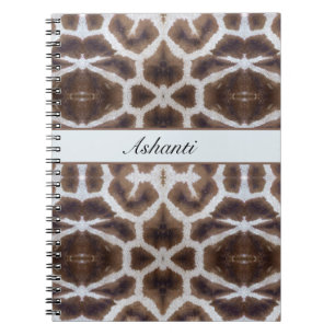Wild Elegant Personalisierter Safari-Giraffen-Dr Notizblock