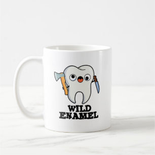 Wild Enamel Funny Wild Animal Tooth Puff Kaffeetasse