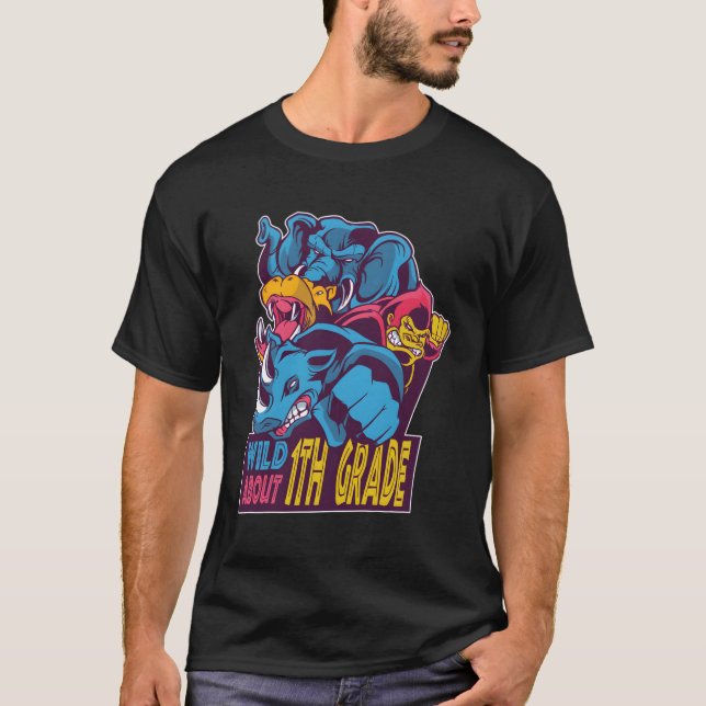 Wild etwa 1. Klasse zurück zur Schule T-Shirt (Vorderseite)