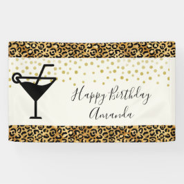 Wild & Exotic Leopard Print Pattern Geburtstag Banner