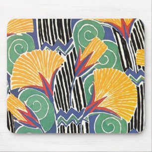 Wild farbenfrohe Art Deco Mousepad