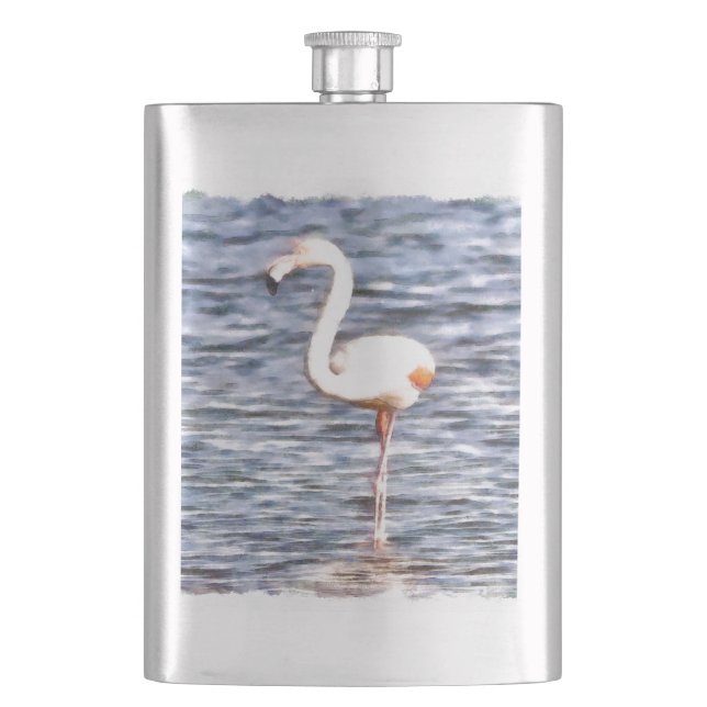 Wild Flamingo Flachmann (Vorderseite)