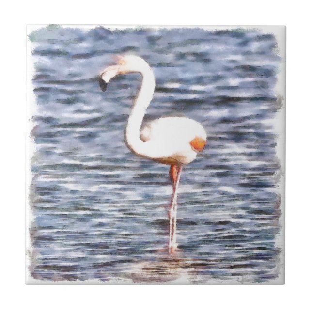 Wild Flamingo Fliese (Vorderseite)