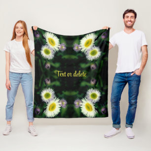 Wild Fleabane Daisy Blume Abstrakt Personalisiert Fleecedecke