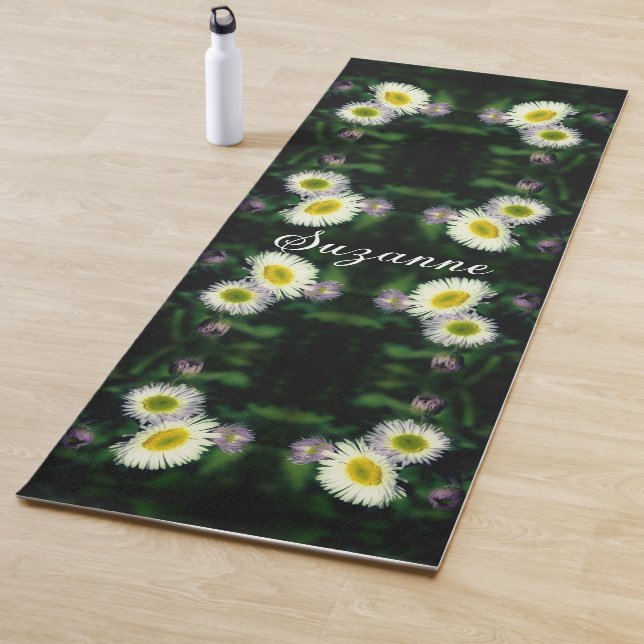 Wild Fleabane Daisy Blume Abstrakt Personalisiert Yogamatte (Beispiel)