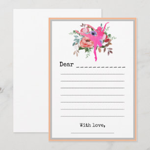 Wild Floral Ballerina Dancer Anniversaire Carte de