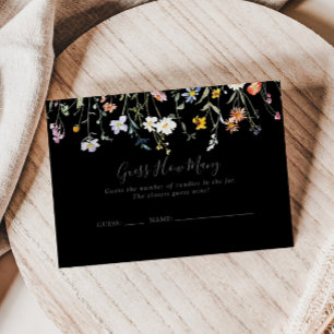 Wild Floral Black Devinez Combien De Carte De Jeu