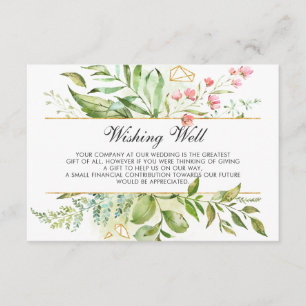Wild florale Grünfolien Hochzeit wünschen gut Begleitkarte