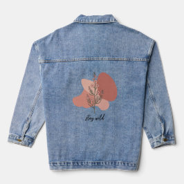 Wild florales Design Jeansjacke