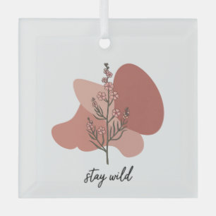 Wild florales Design Ornament Aus Glas
