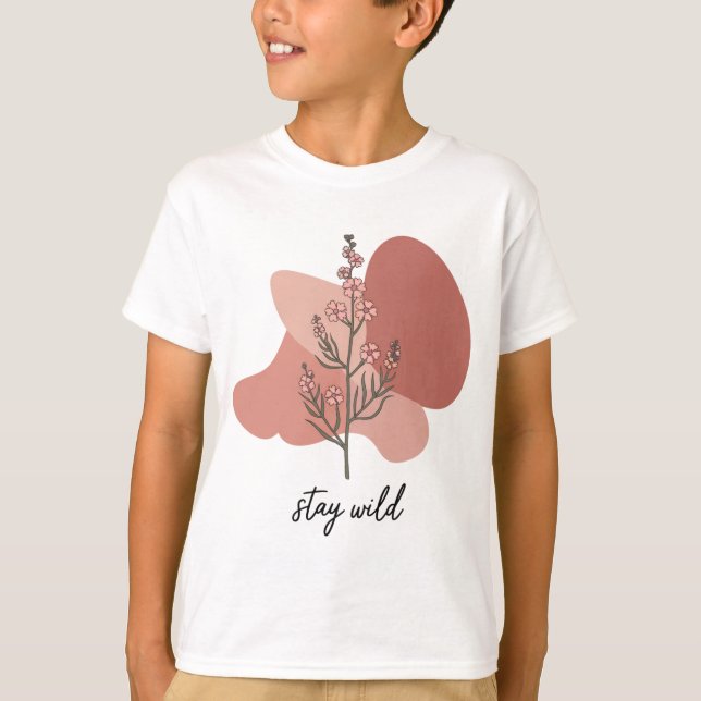 Wild florales Design T-Shirt (Vorderseite)
