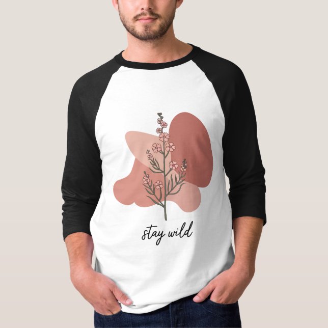 Wild florales Design T-Shirt (Vorderseite)