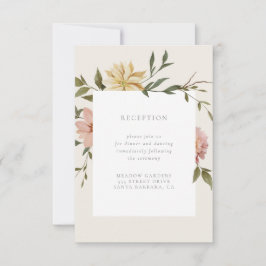 Wild Florals Empfang Beilage Card RSVP Karte