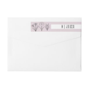 Wild Florals Hand Drawn Line Art Wedding Logo