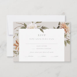 Wild Florals RSVP Card mit Entrée Choice Karte