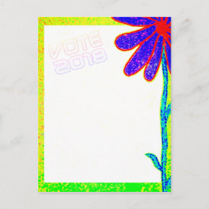 Wild Flower ABSTIMMUNG 2018 Postcard Postkarte