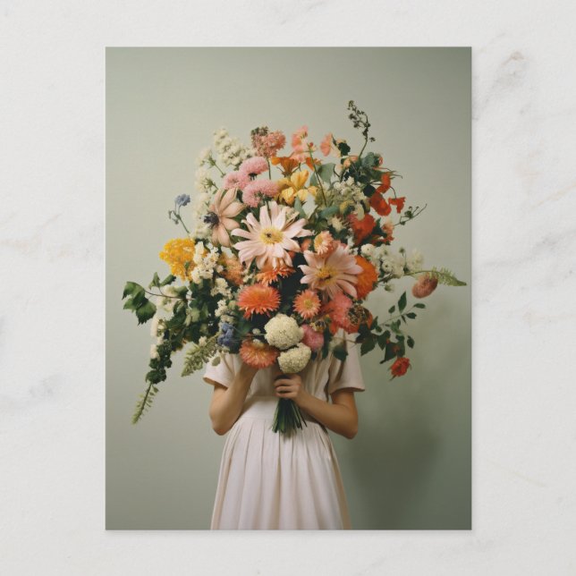 Wild Flower Girl Postkarte (Vorderseite)