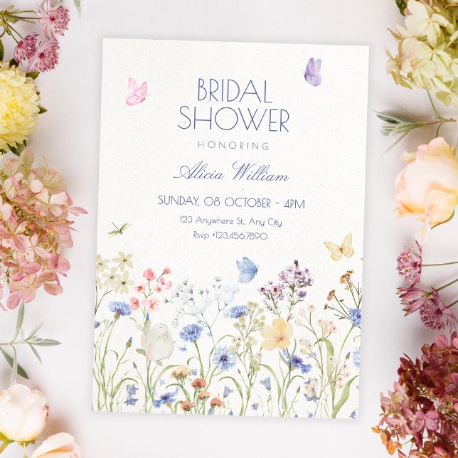 Wild flowers bridal shower einladung (Von Creator hochgeladen)