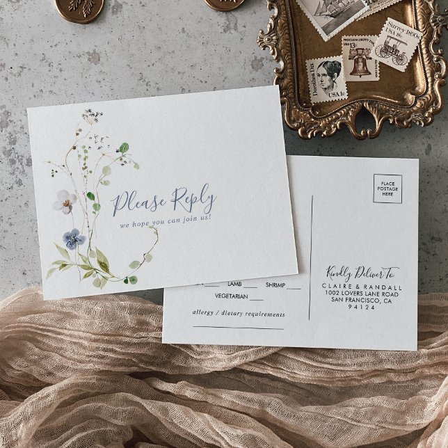 Wild Forest Floral Menü Auswahl UAWG Postkarte (Von Creator hochgeladen)