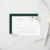 Wild Forest Foliage Meal Choice Hochzeit