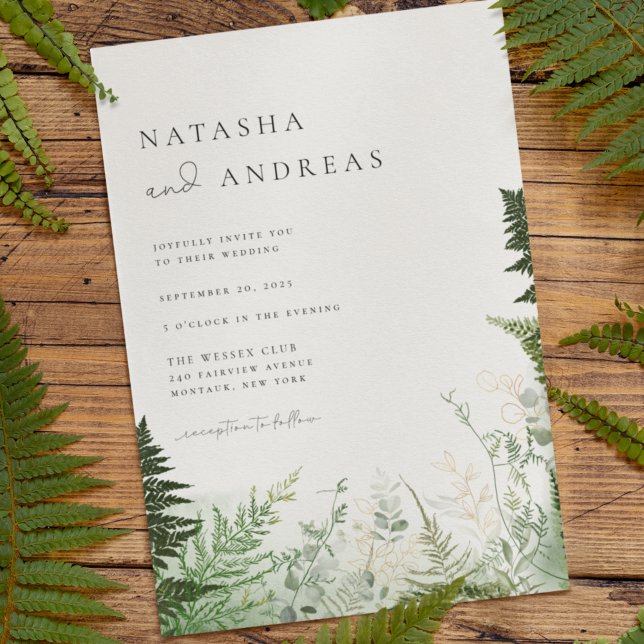 Wild Forest Foliage Wedding Einladung (Von Creator hochgeladen)